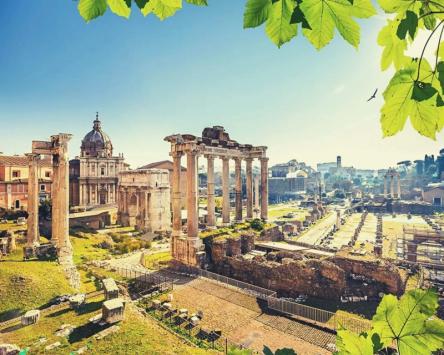 Le terrazze del Campidoglio in serale