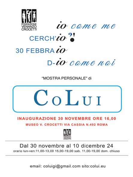 CoLui Mostra personale Museo Crocetti