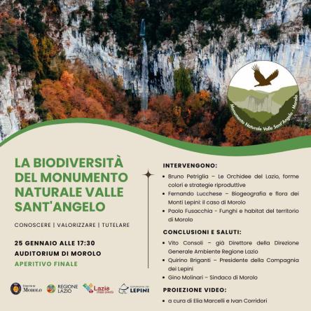 La biodiversità del monumento naturale Valle Sant'Angelo